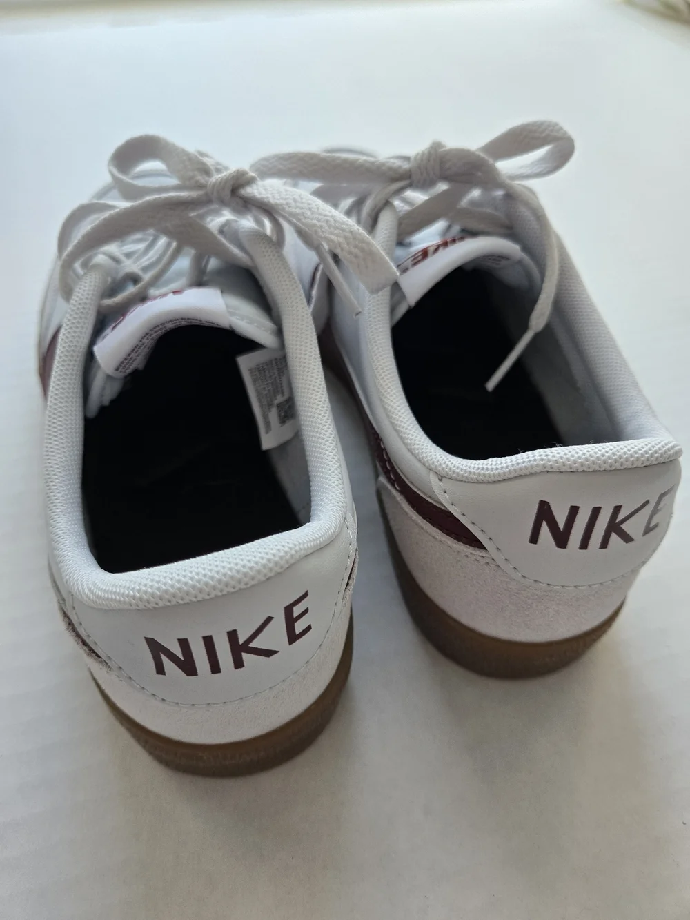 Nike Killshot 2 White Sneakers with Dark Red Swish - Big Kids Size 6 NEW
